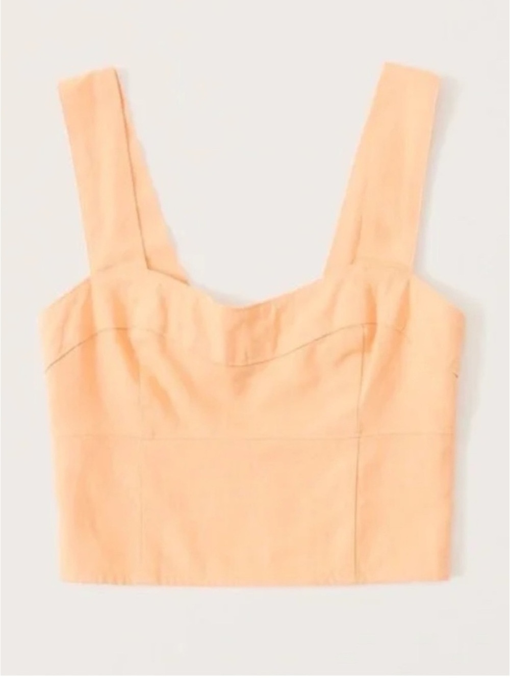 Abercrombie & Fitch Apricot Linen Blend Corset Crop Top Medium